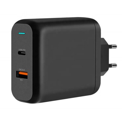 USB PD wall charger Type C port 60W 12V 3A multiport home charger with KC